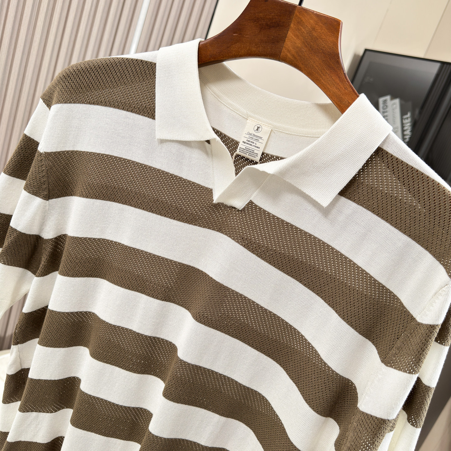 Polo Shirt Mens Short-Sleeve Knitted