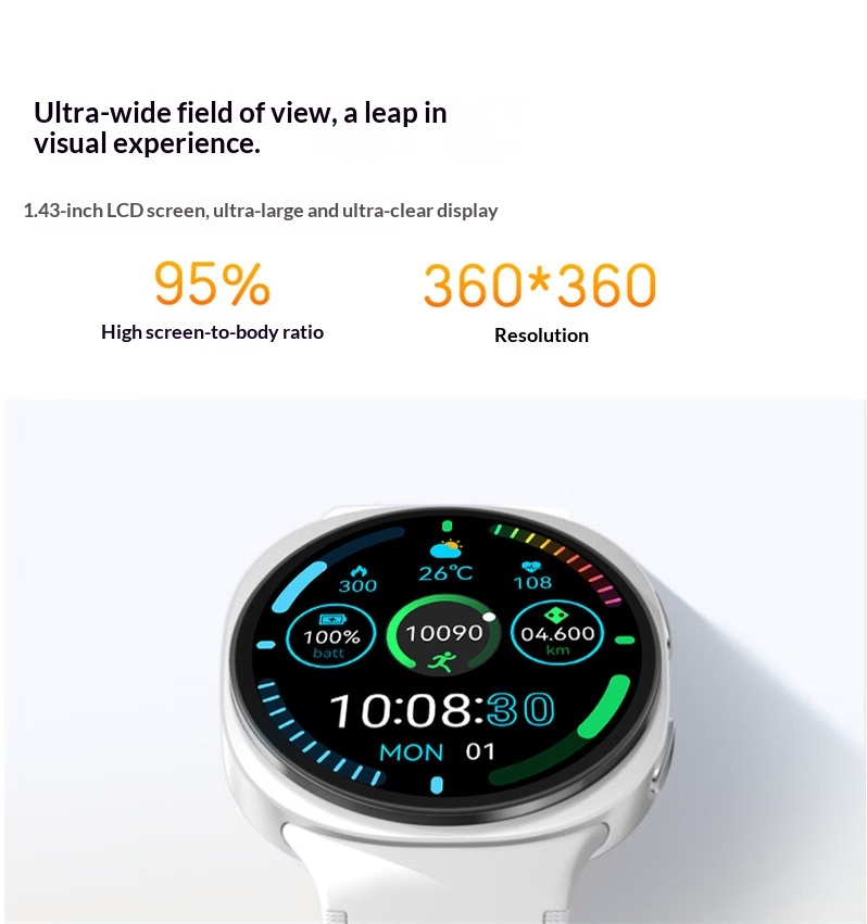 JS Watch8 Smartwatch 1.43-inch Round Screen