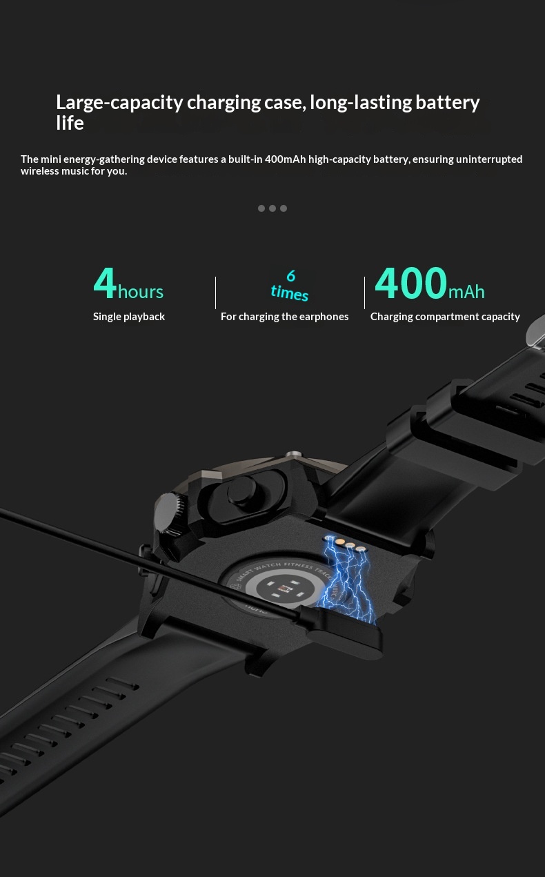 Smartwatch With Bluetooth Calling And TWS Earbuds In One