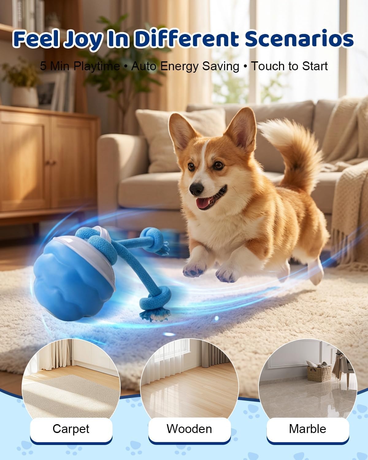 Interactive Dog Toy With Rope