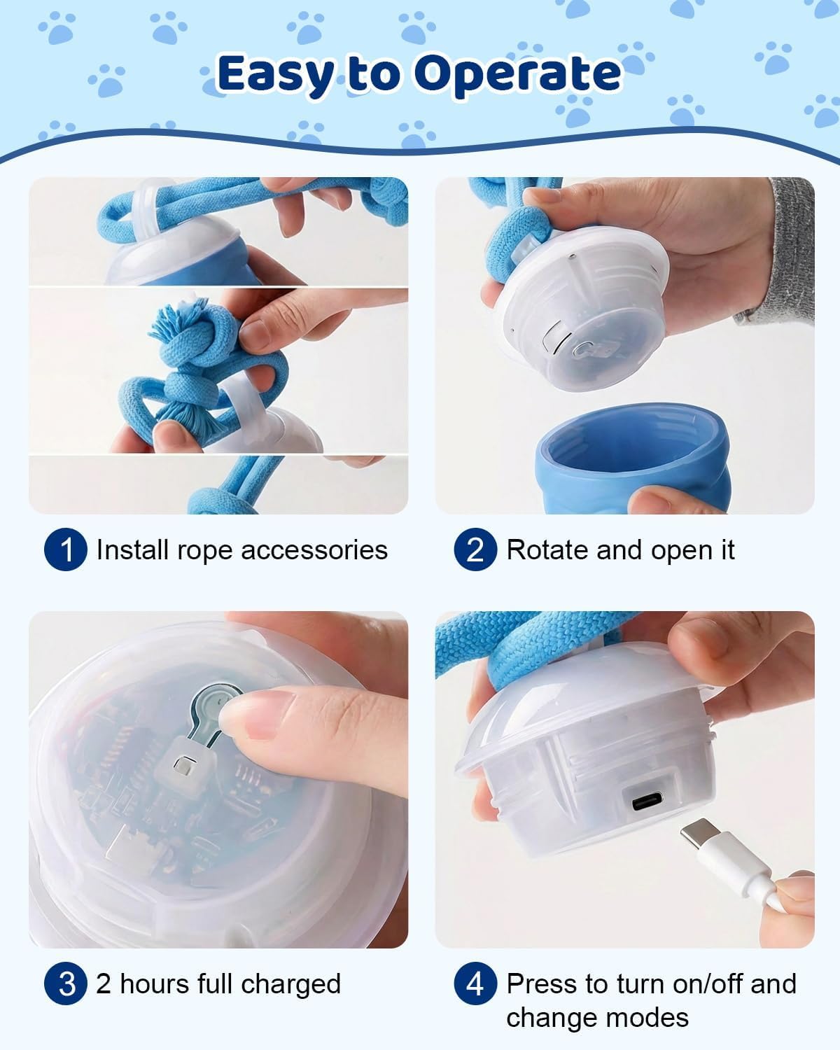 Interactive Dog Toy With Rope