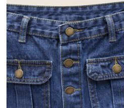 High-waisted Midi Denim Skirt
