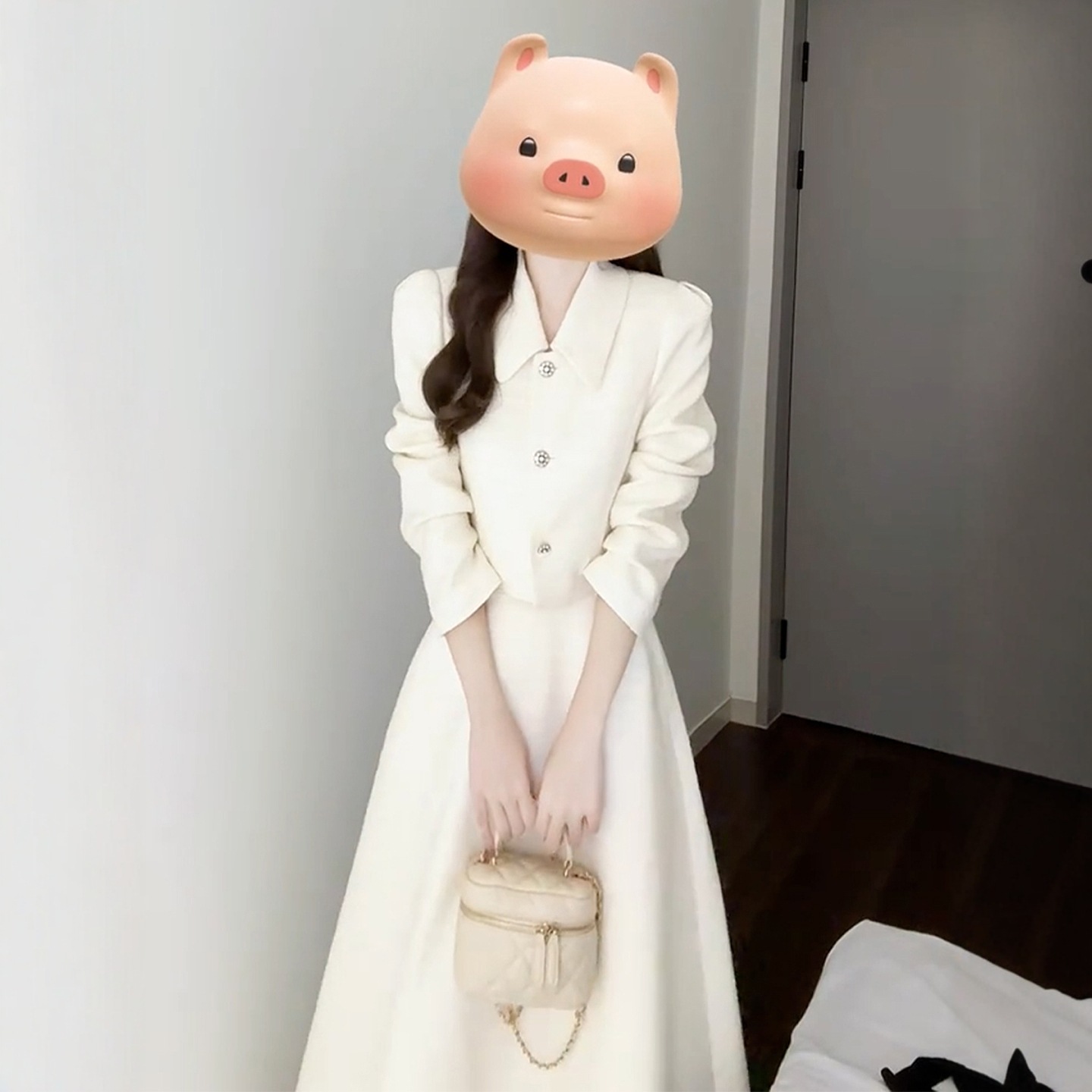 Womens Autumn Coat And Skirt Set