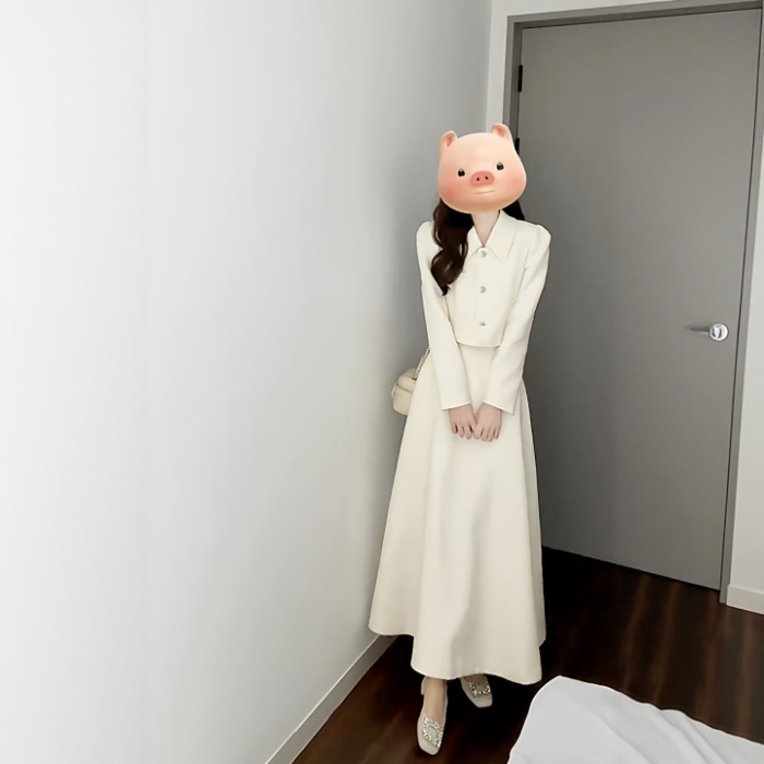 Womens Autumn Coat And Skirt Set