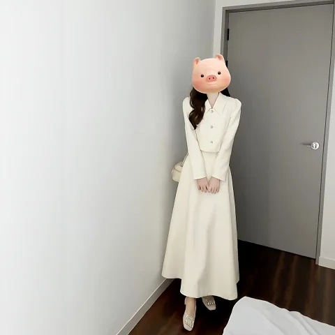 Womens Autumn Coat And Skirt Set