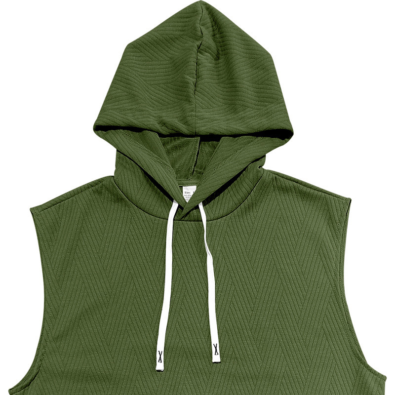 Hooded Vest And Shorts Set