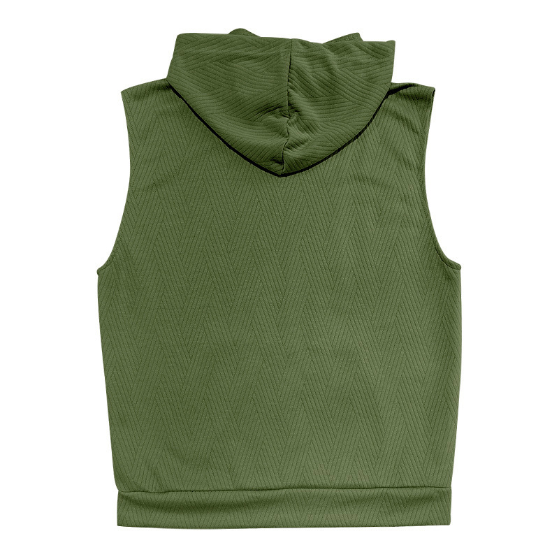 Hooded Vest And Shorts Set