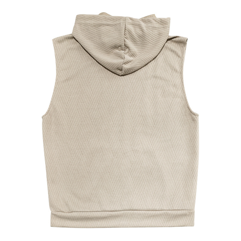 Hooded Vest And Shorts Set