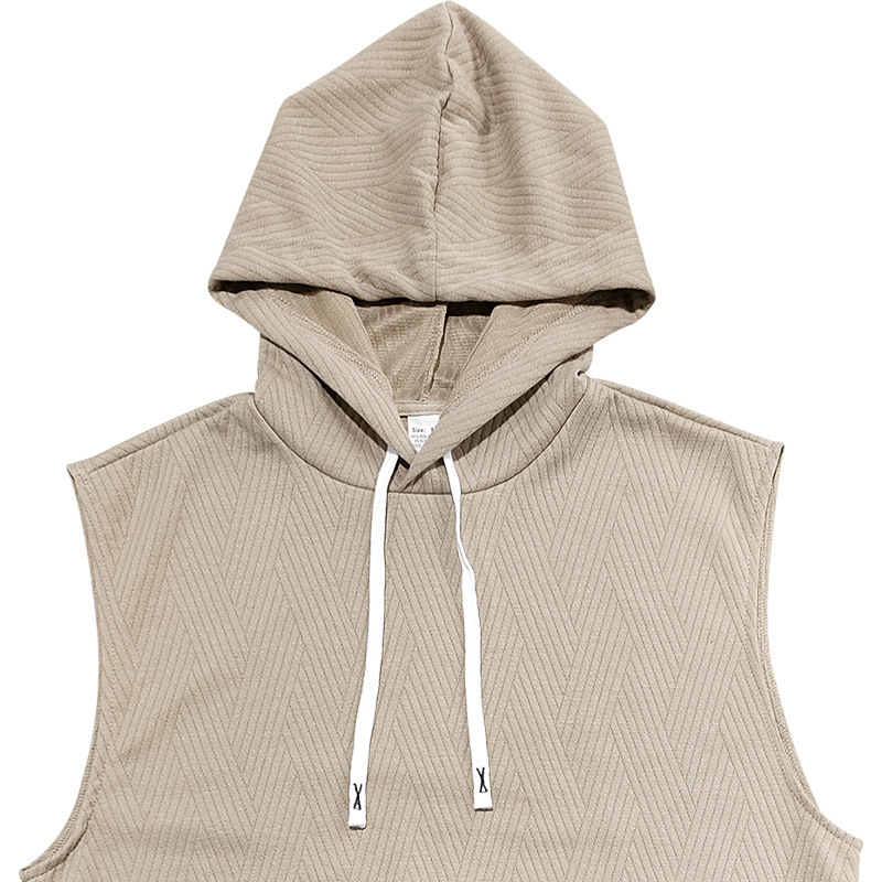 Hooded Vest And Shorts Set