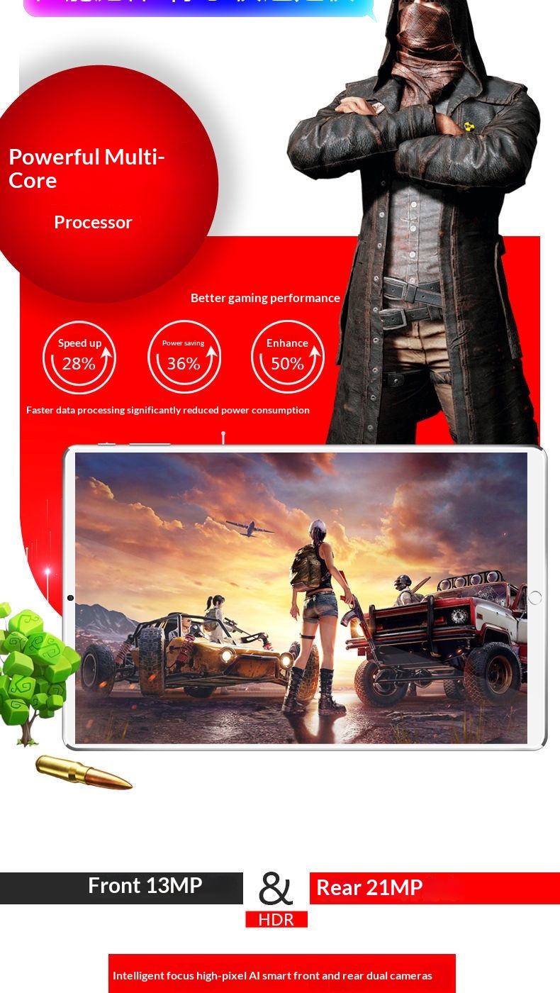 10-inch Large-screen Tablet For Online Classes And Gaming