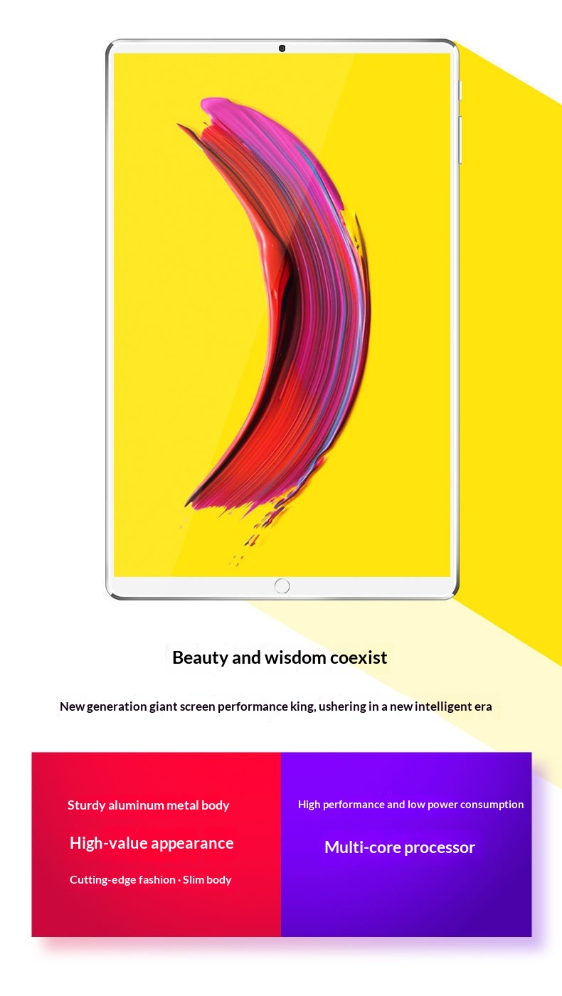 10-inch Large-screen Tablet For Online Classes And Gaming