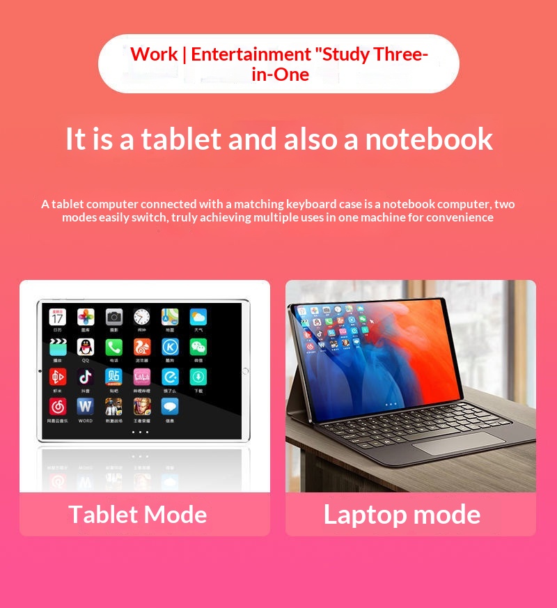 10-inch Large-screen Tablet For Online Classes And Gaming