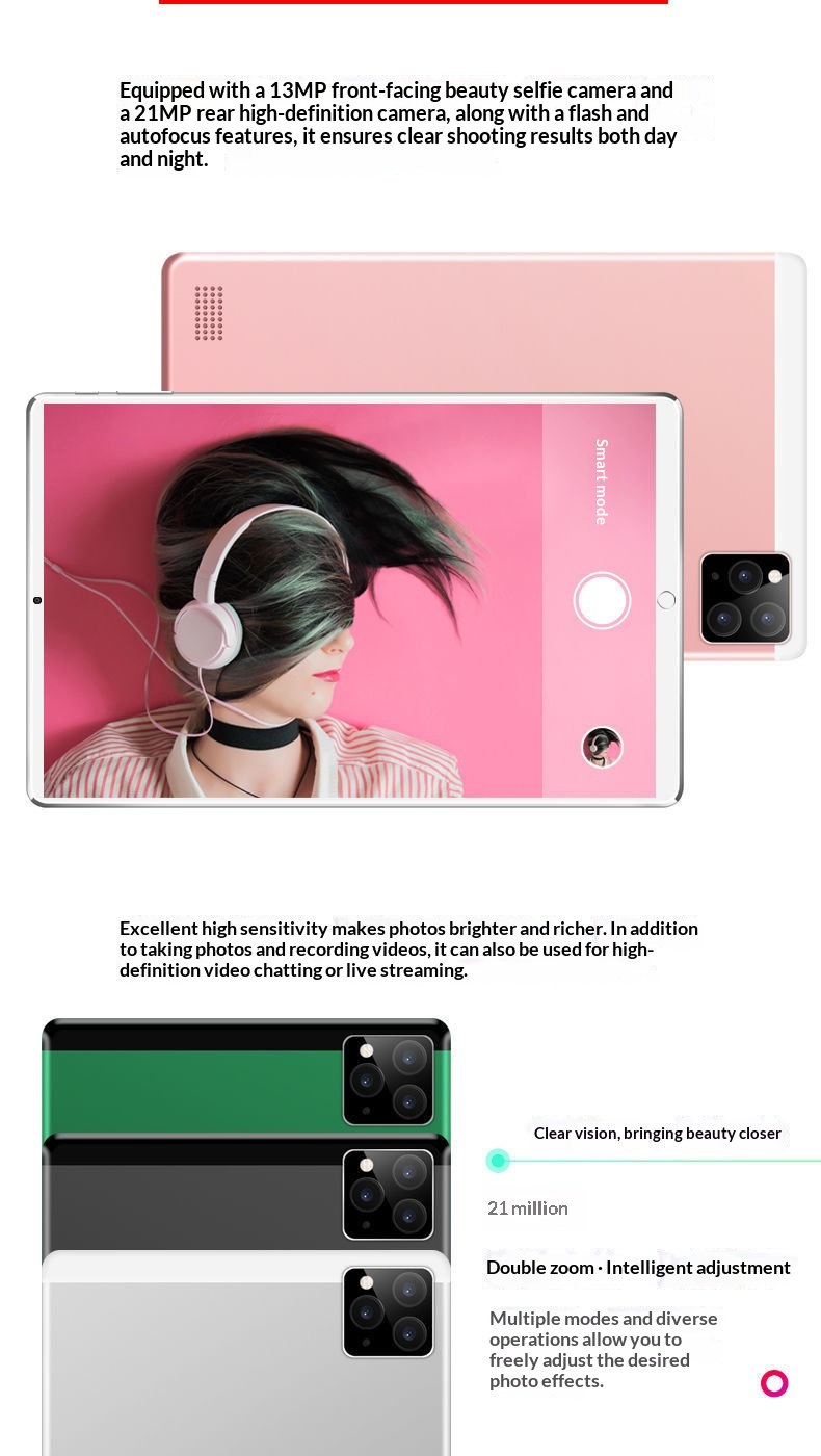 10-inch Large-screen Tablet For Online Classes And Gaming