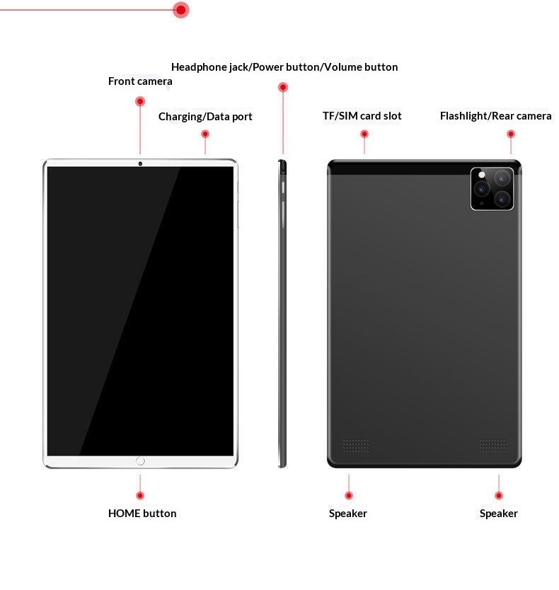 10-inch Large-screen Tablet For Online Classes And Gaming