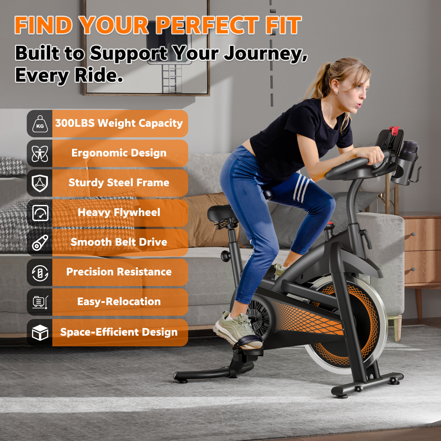Exercise Bike with Adjustable Magnetic Resistance
