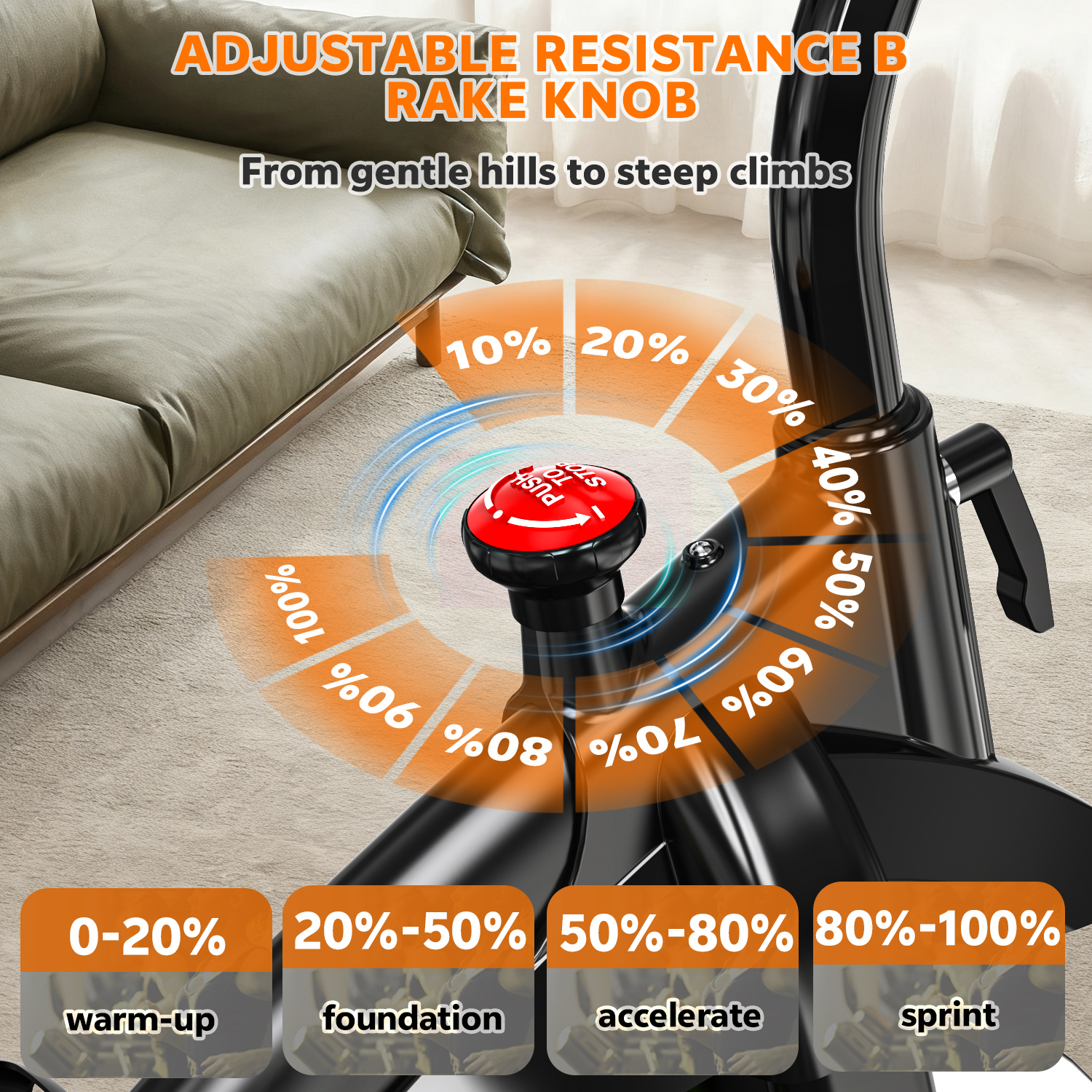 Exercise Bike with Adjustable Magnetic Resistance