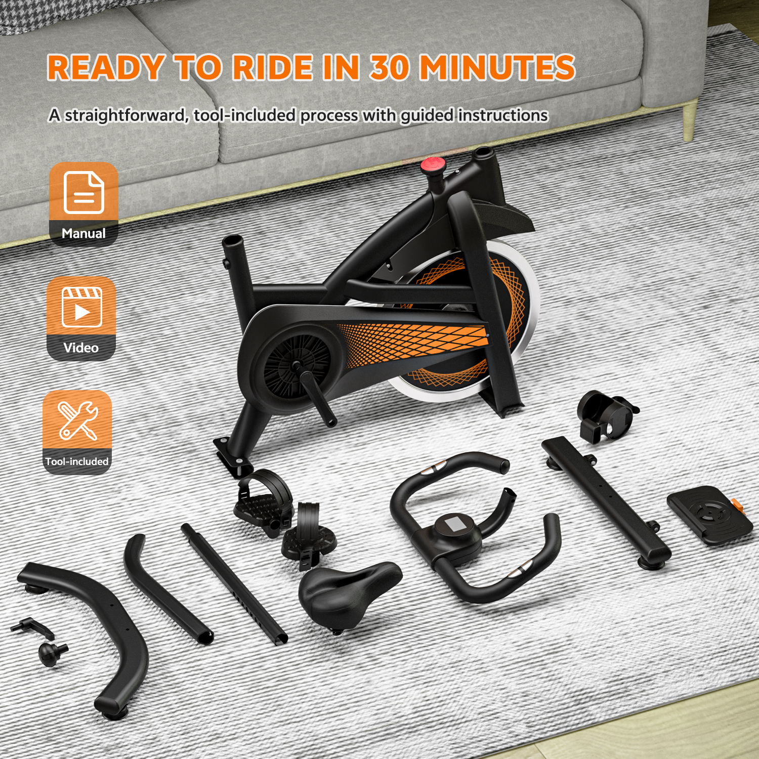 Exercise Bike with Adjustable Magnetic Resistance