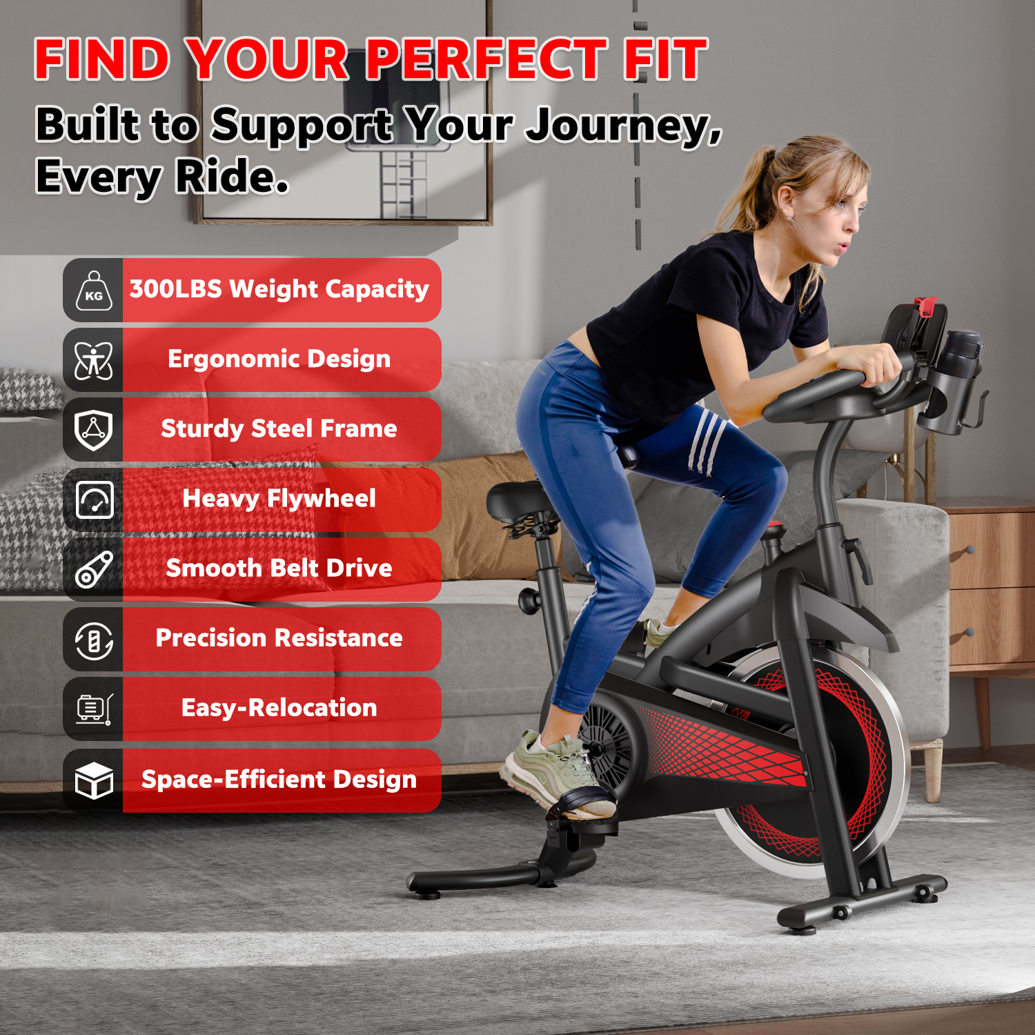 Exercise Bike with Adjustable Magnetic Resistance