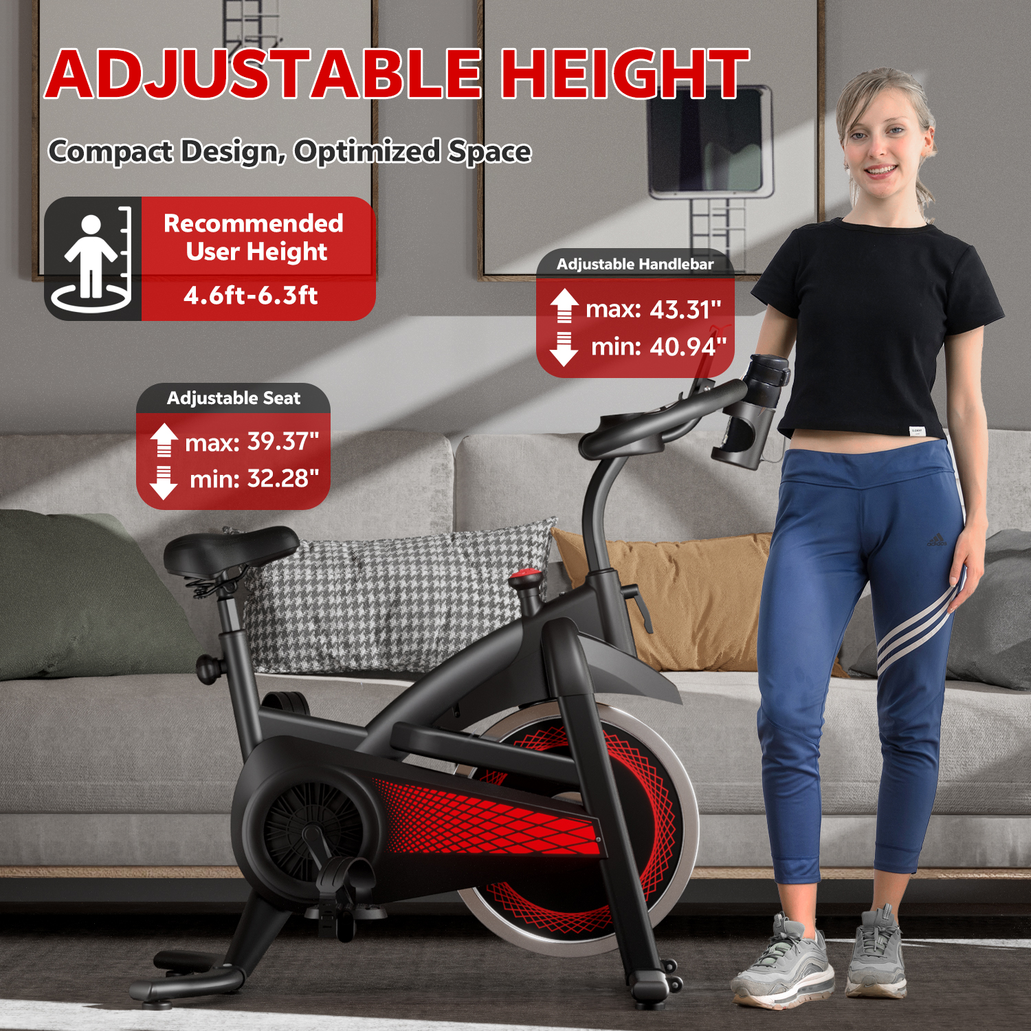 Exercise Bike with Adjustable Magnetic Resistance