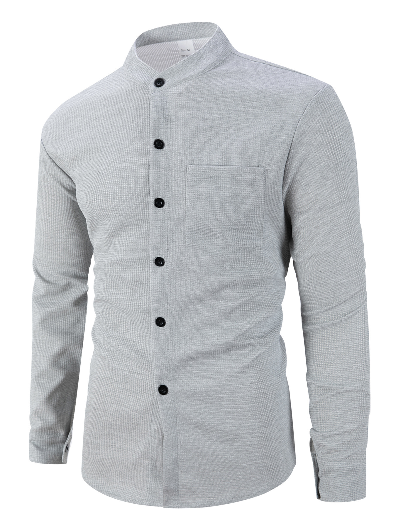 Mens Long-Sleeve Cardigan Shirt