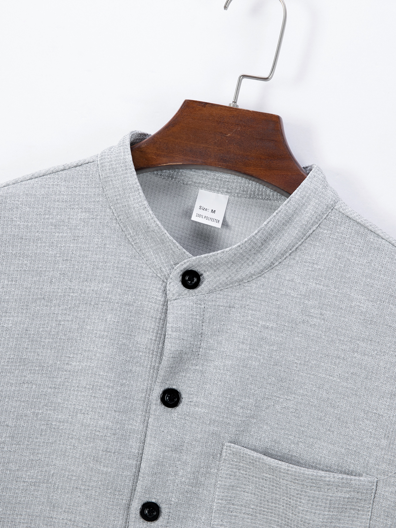 Mens Long-Sleeve Cardigan Shirt