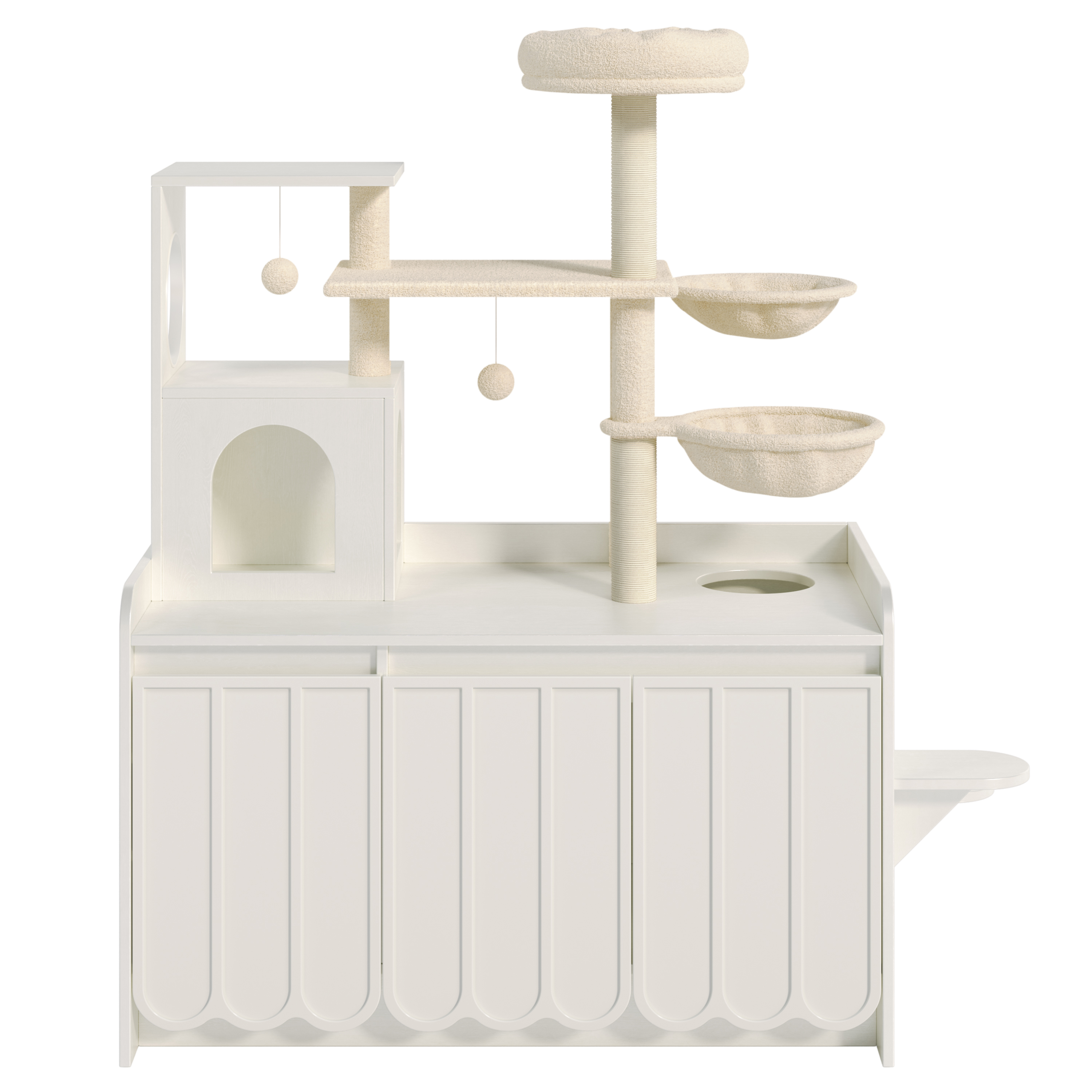 Cat Tree Condo Litter Box Enclosure