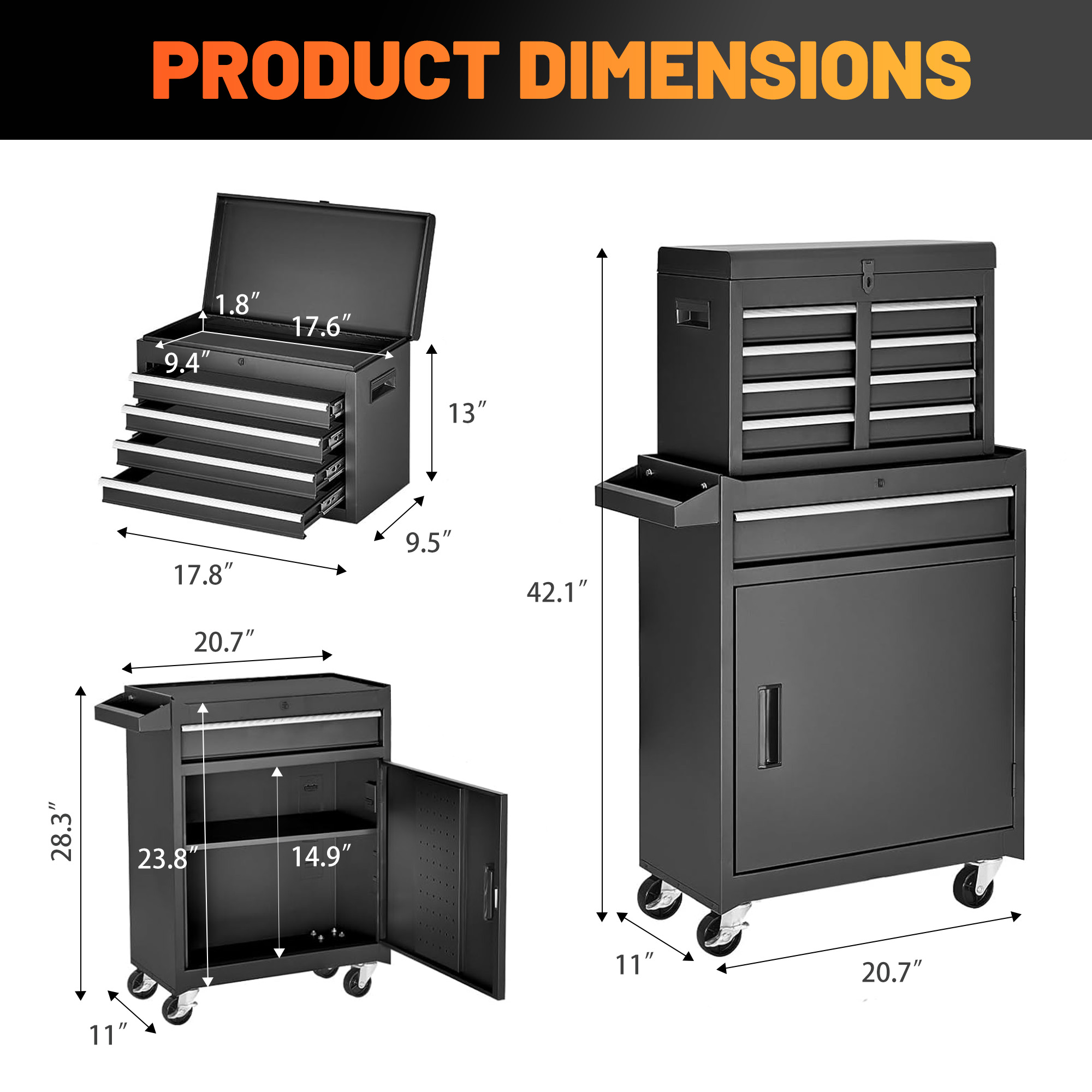 Tool Chest 5-Drawer Rolling