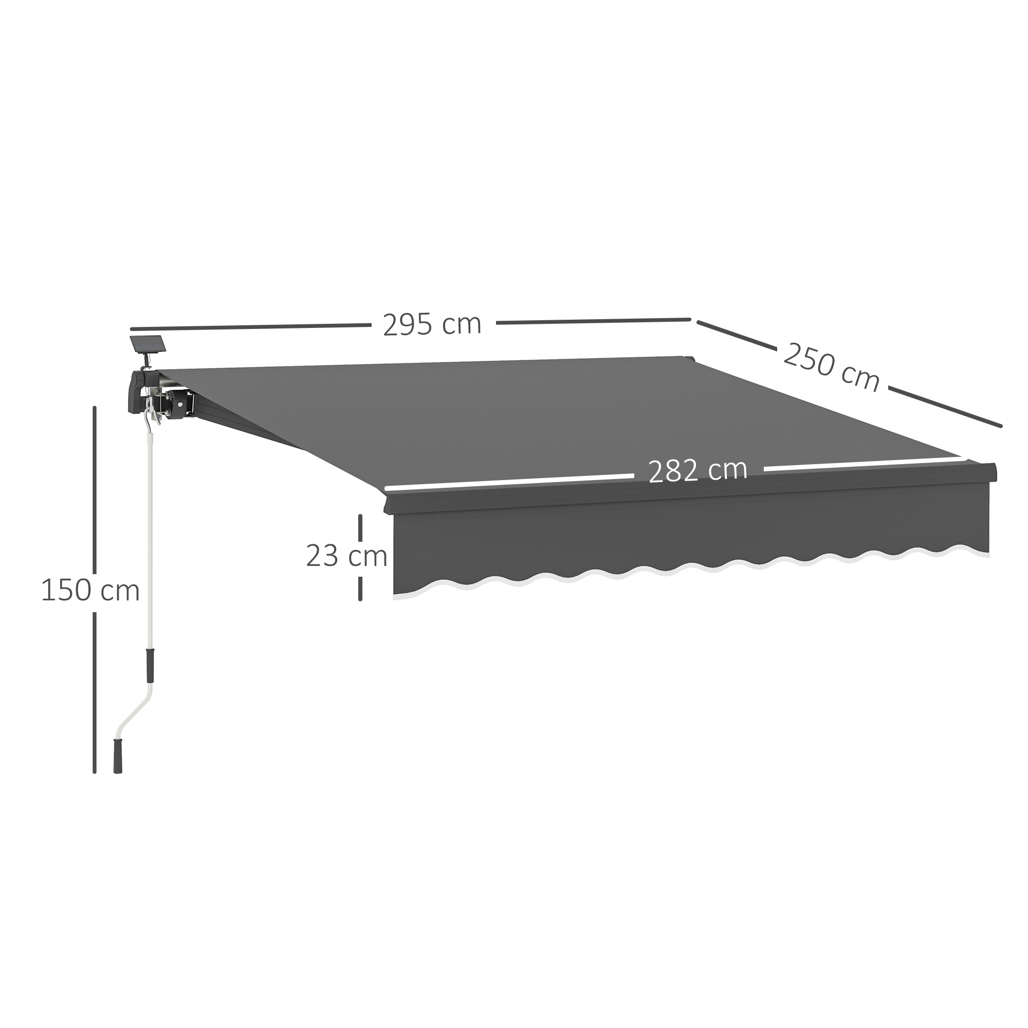 Klemmmarkise Solar-Lichte Markise