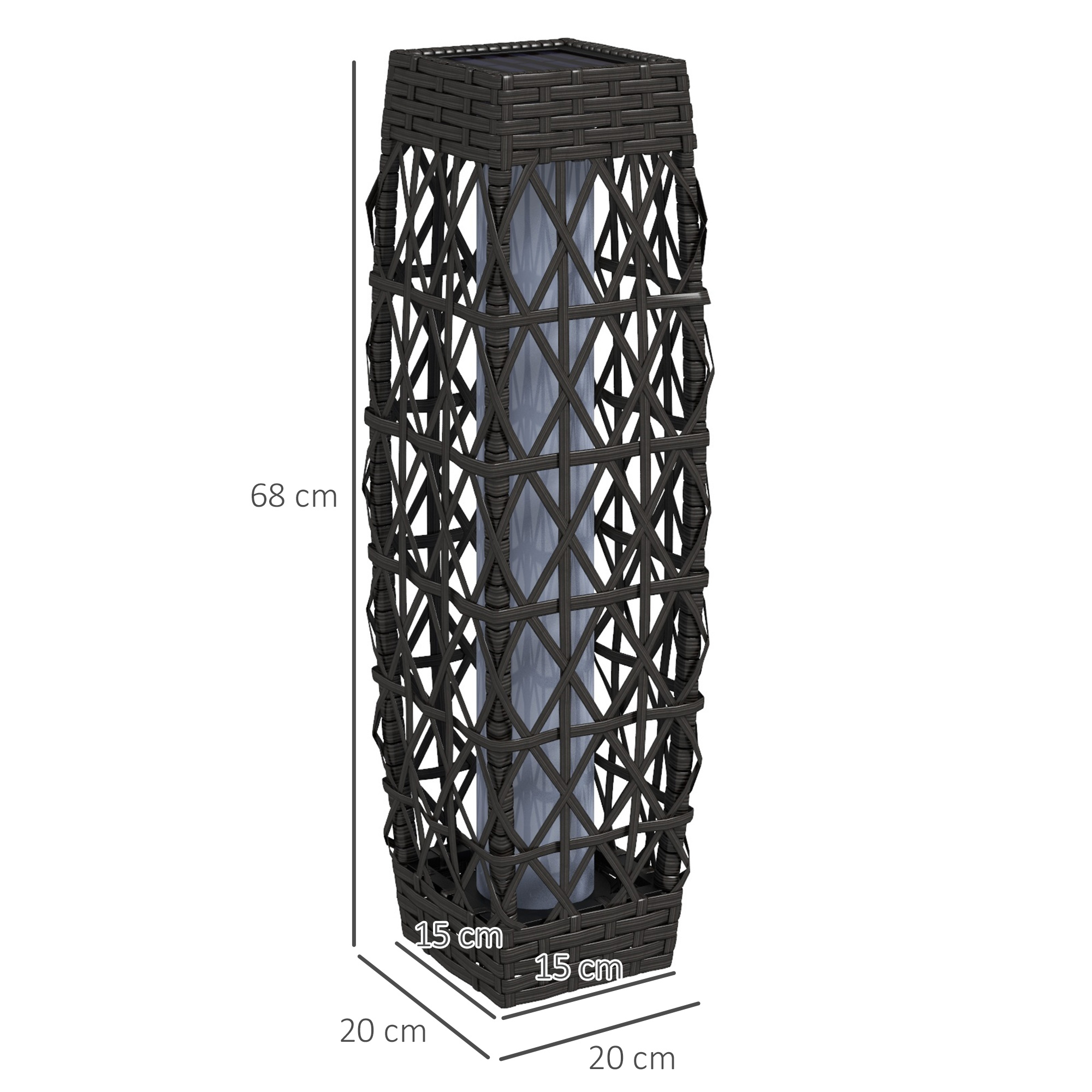 Rattan Solar Gartenlampe