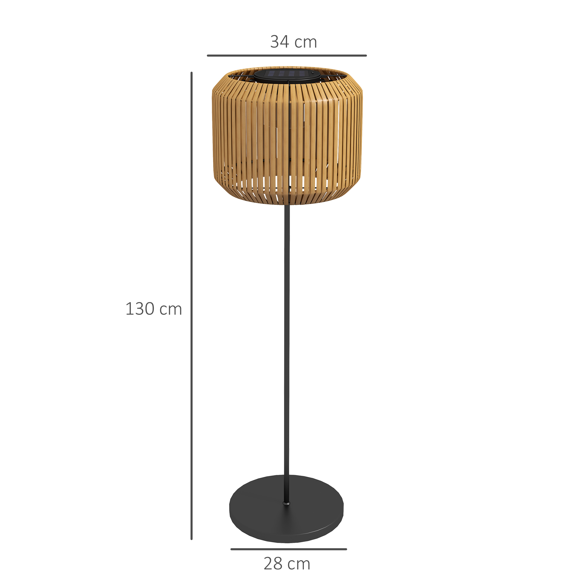 Rattan Solar Gartenlampe LED