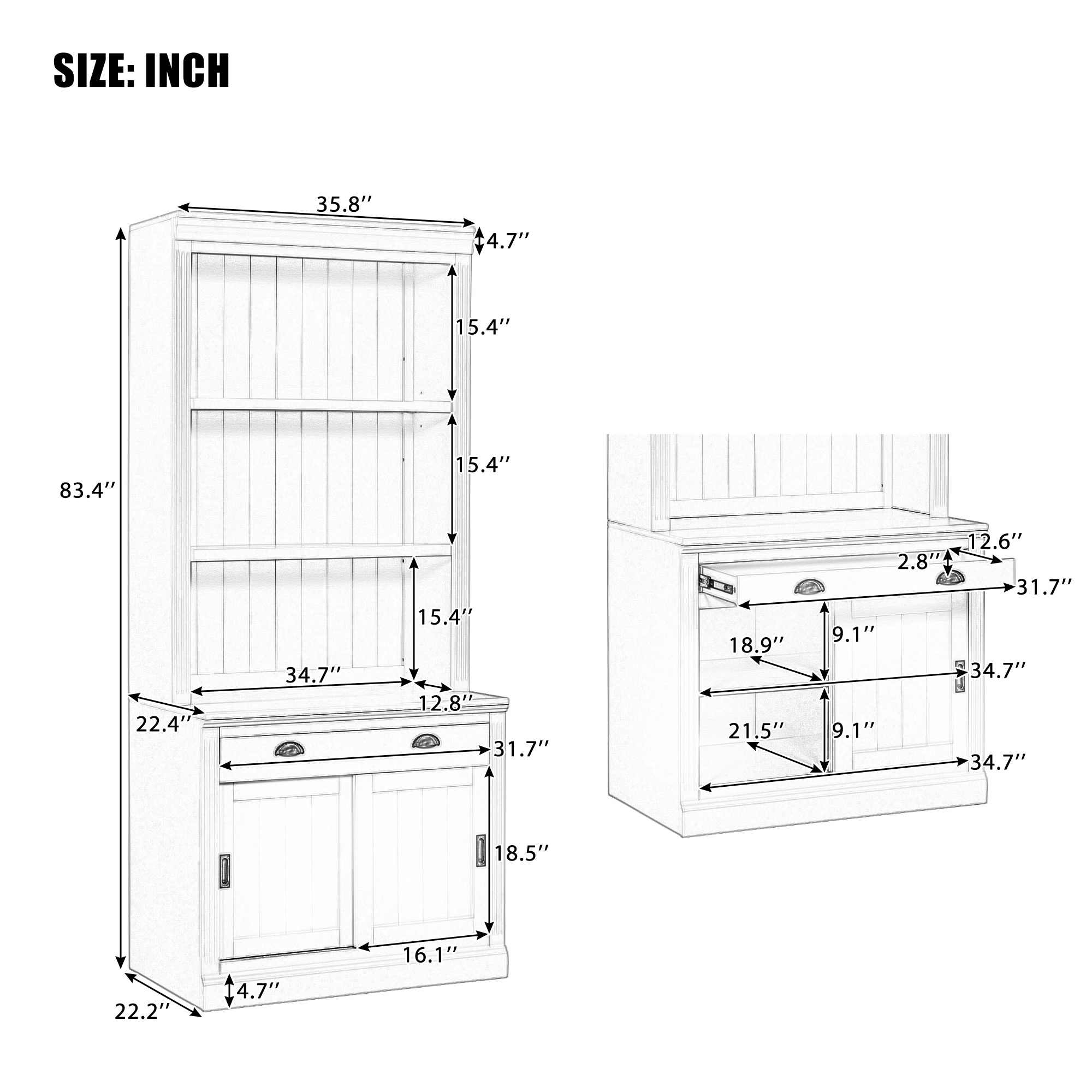 Bookshelf Suite With LED Lighting