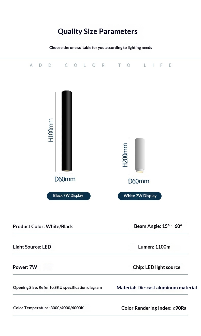 LED Cylindrical Tube Light