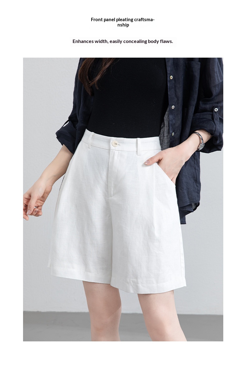 Tencel Linen Shorts Summer White