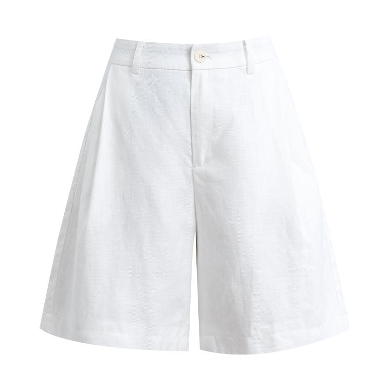 Tencel Linen Shorts Summer White
