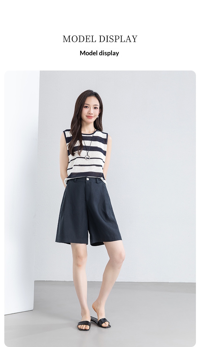 Tencel Linen Shorts Summer White