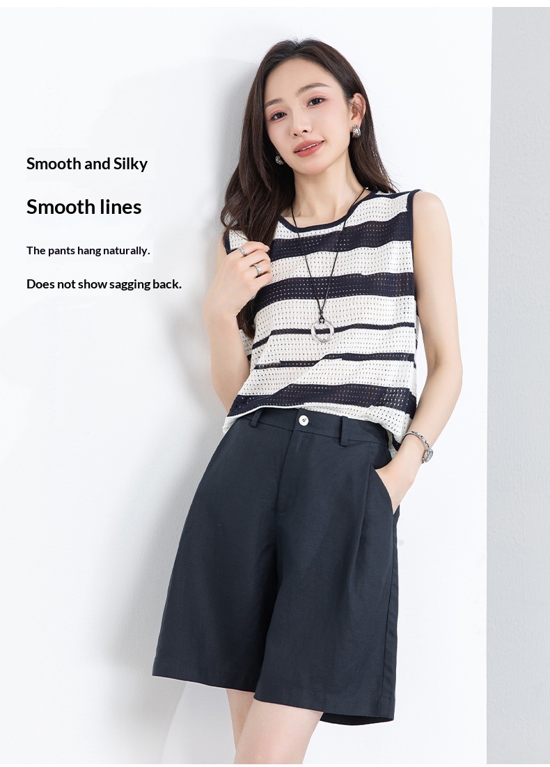 Tencel Linen Shorts Summer White