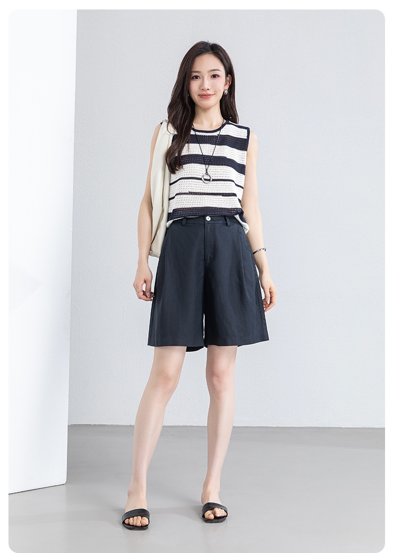 Tencel Linen Shorts Summer White