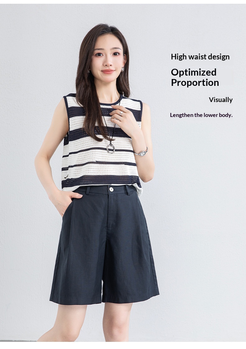 Tencel Linen Shorts Summer White