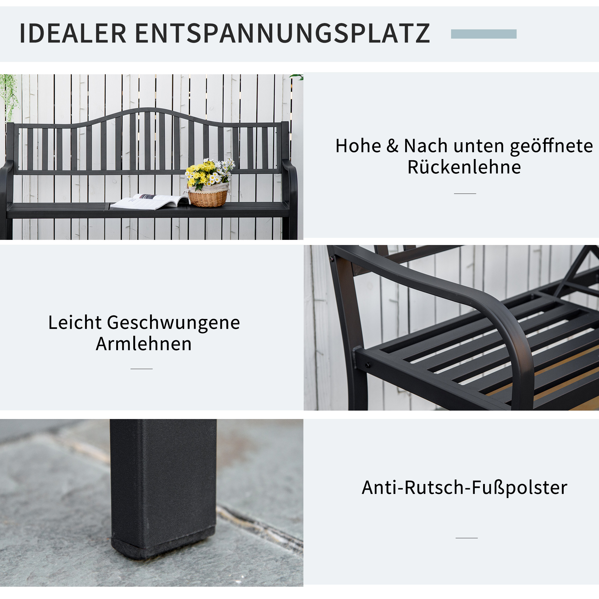 Gartenbank 2-Sitzer Robust