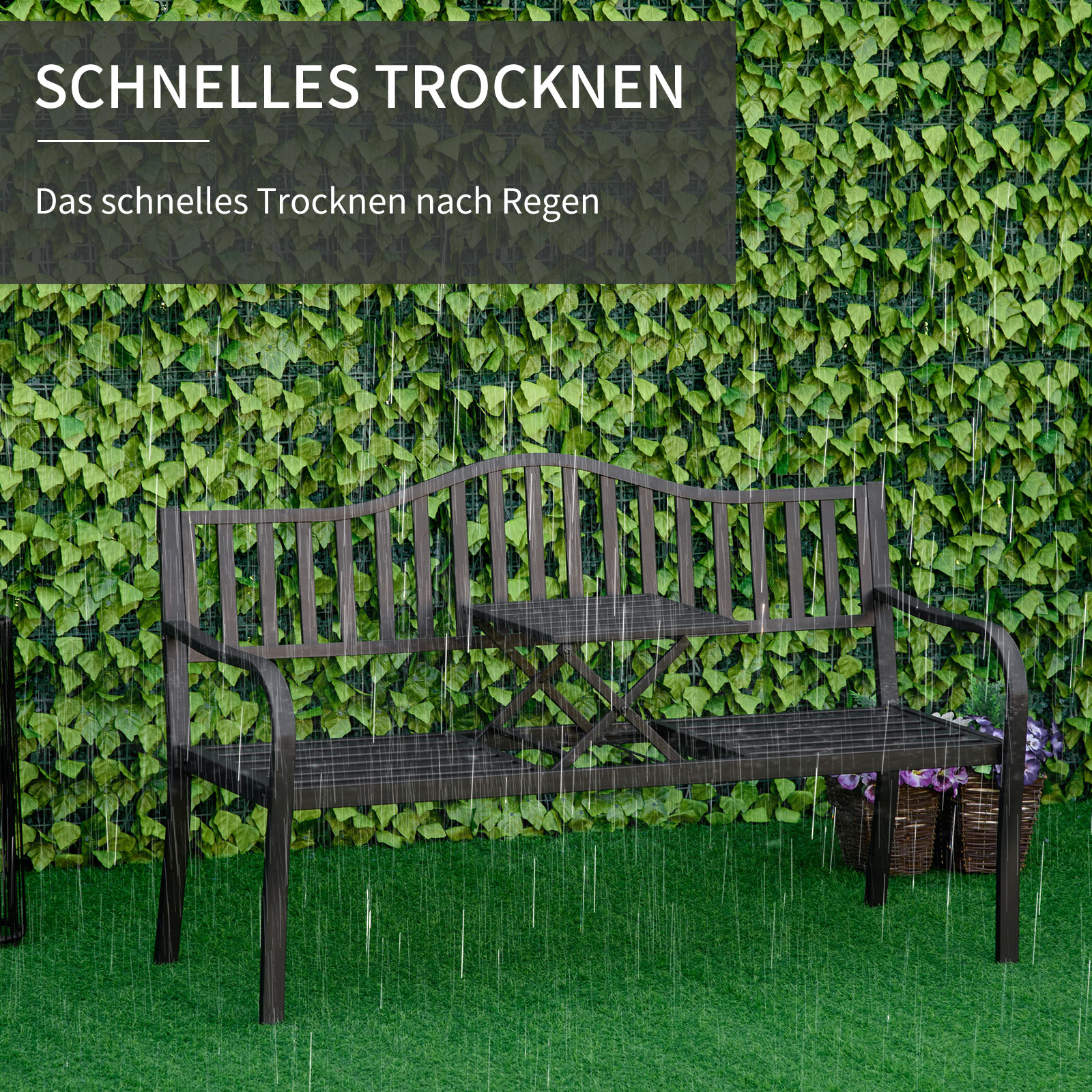 Gartenbank 2-Sitzer Robust