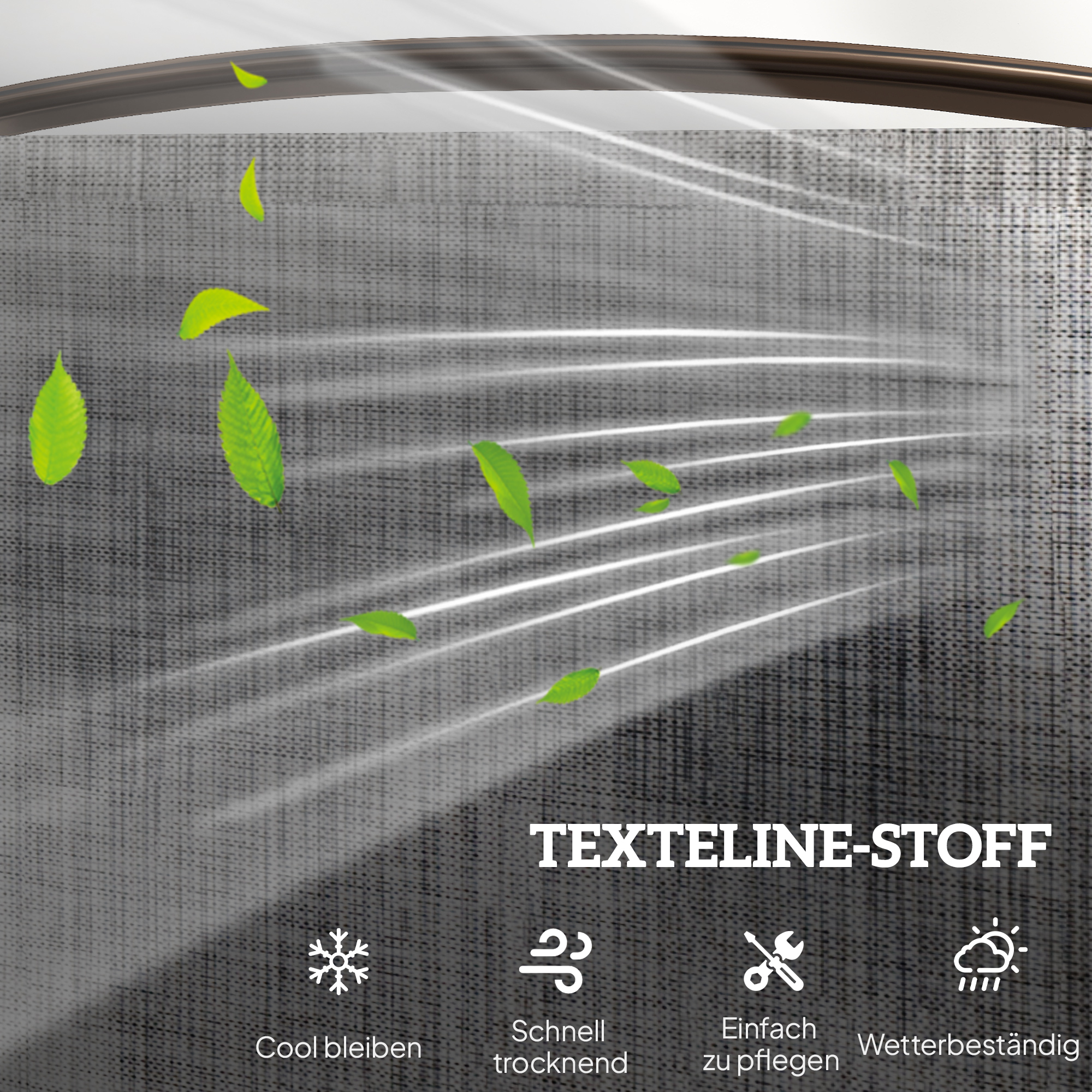 Gartenbank, 2-Sitzer Schaukelstuhl Mit Tisch