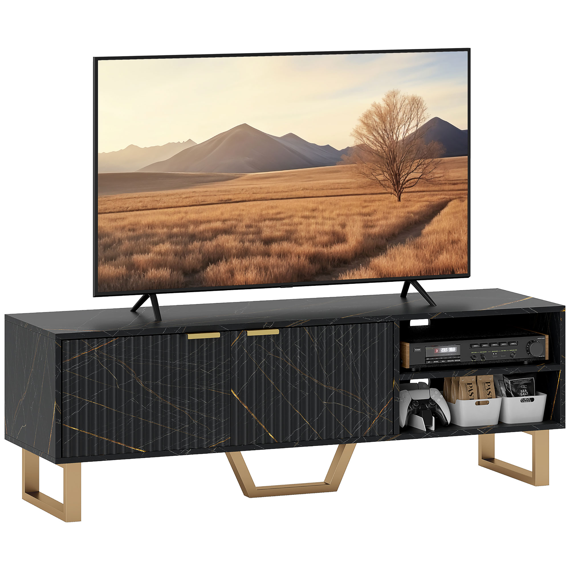 Marble TV Unit With Storage