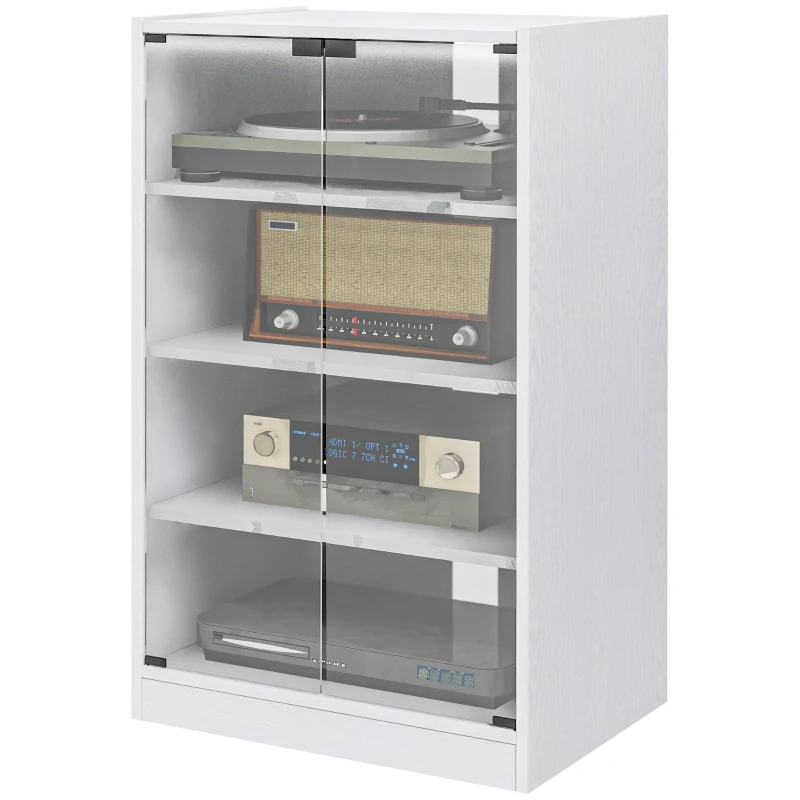 4-Tier Media Cabinet Distressed