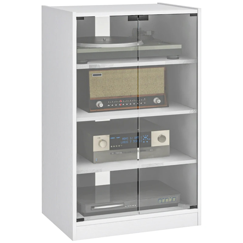 4-Tier Media Cabinet Distressed