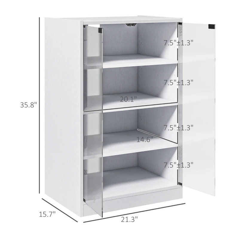 4-Tier Media Cabinet Distressed