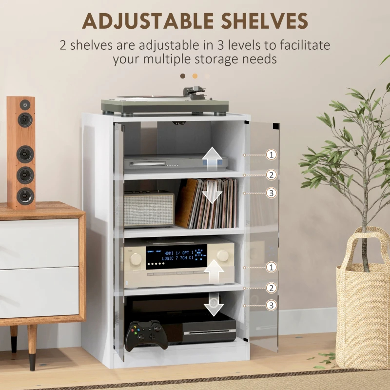 4-Tier Media Cabinet Distressed