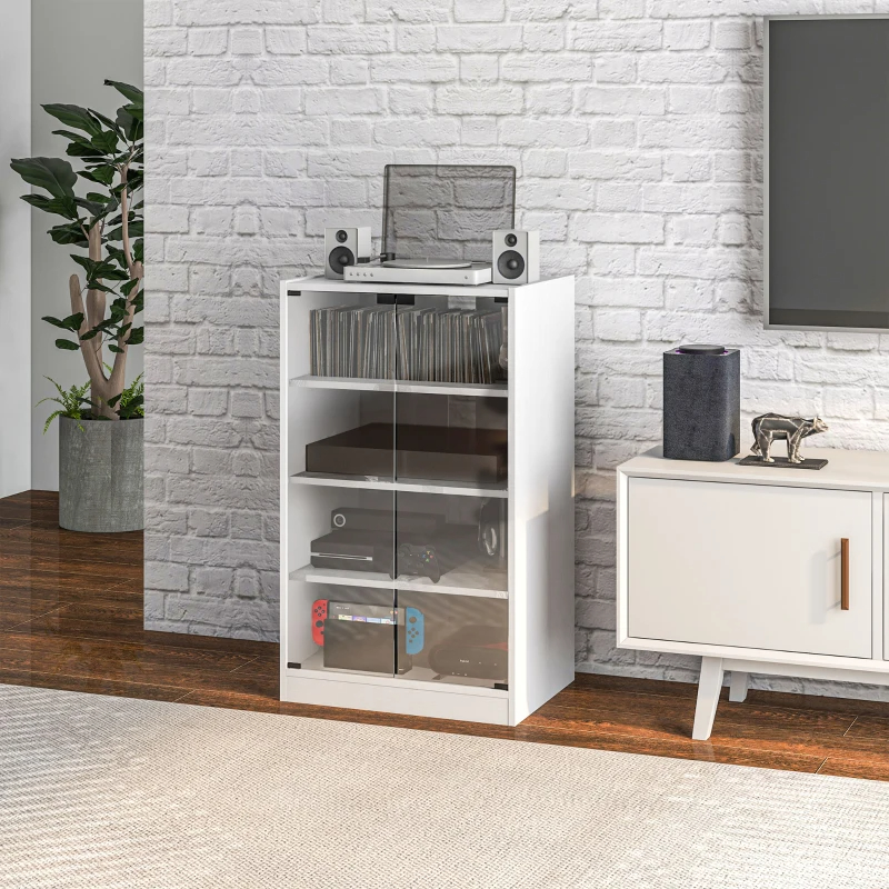 4-Tier Media Cabinet Distressed