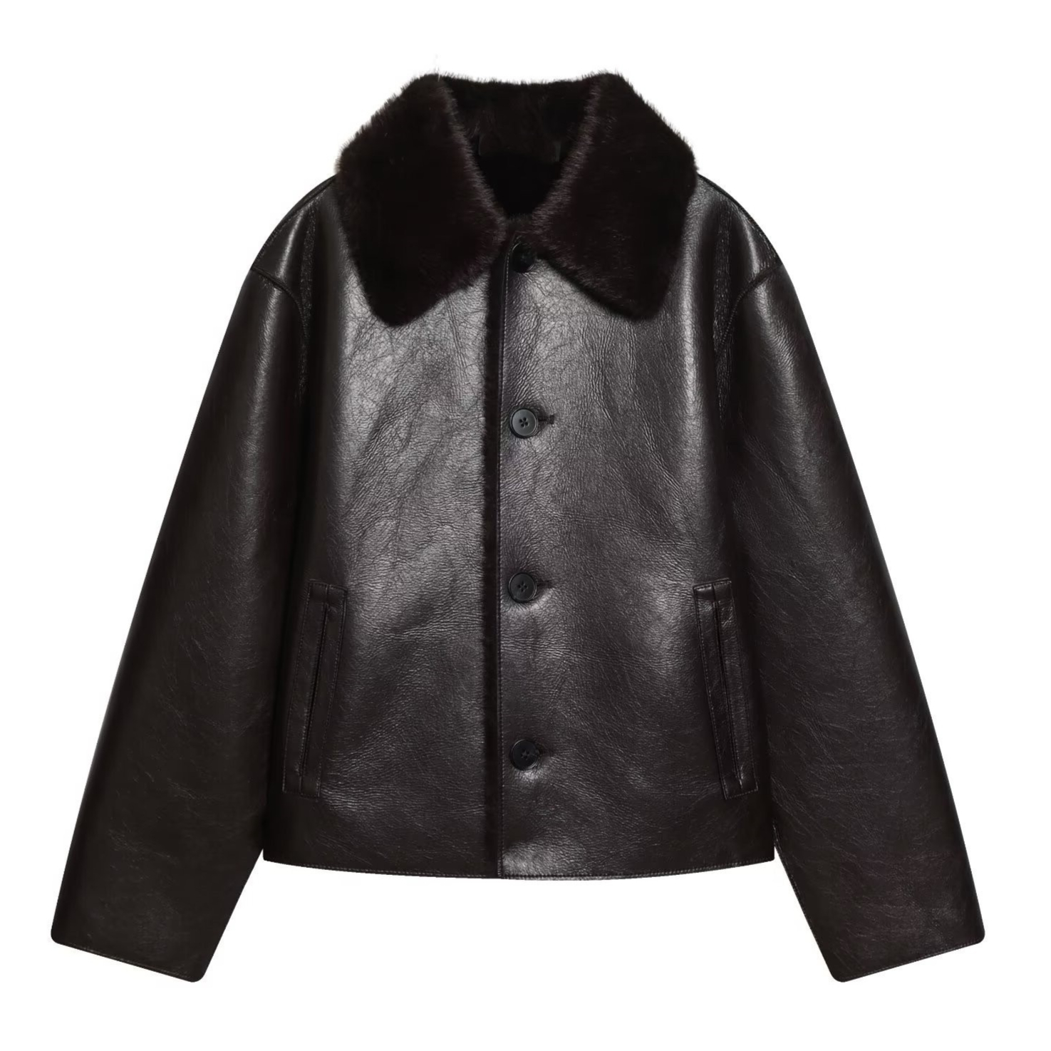 Faux-leather Jacket For Women