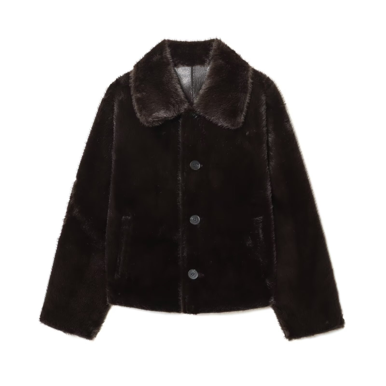 Faux-leather Jacket For Women