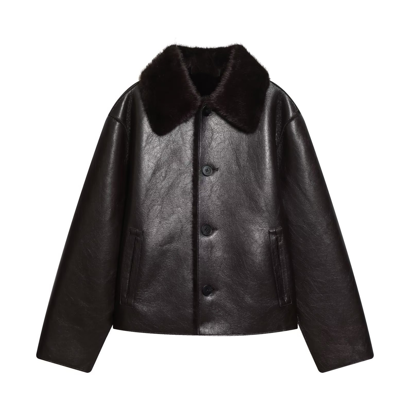 Faux-leather Jacket For Women